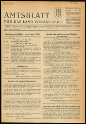 Amtsblatt für das Land Vorarlberg