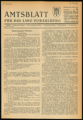 Amtsblatt für das Land Vorarlberg