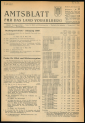 Amtsblatt für das Land Vorarlberg