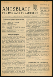 Amtsblatt für das Land Vorarlberg