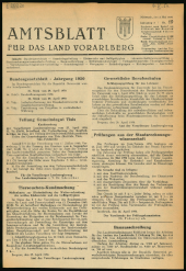 Amtsblatt für das Land Vorarlberg