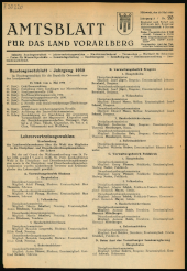 Amtsblatt für das Land Vorarlberg