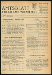 Amtsblatt für das Land Vorarlberg