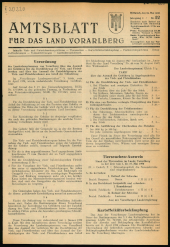 Amtsblatt für das Land Vorarlberg