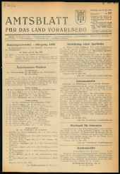 Amtsblatt für das Land Vorarlberg