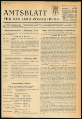 Amtsblatt für das Land Vorarlberg