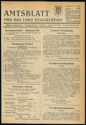 Amtsblatt für das Land Vorarlberg