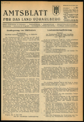 Amtsblatt für das Land Vorarlberg