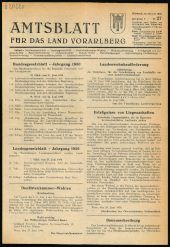 Amtsblatt für das Land Vorarlberg