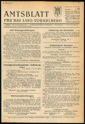 Amtsblatt für das Land Vorarlberg