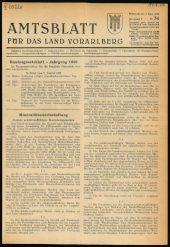 Amtsblatt für das Land Vorarlberg