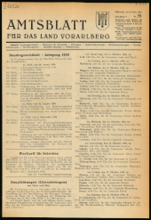 Amtsblatt für das Land Vorarlberg