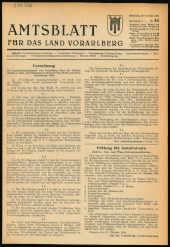 Amtsblatt für das Land Vorarlberg