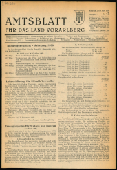 Amtsblatt für das Land Vorarlberg