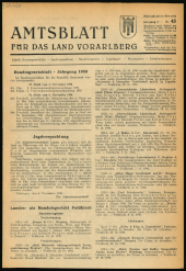 Amtsblatt für das Land Vorarlberg