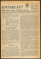 Amtsblatt für das Land Vorarlberg