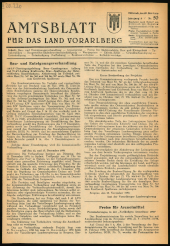 Amtsblatt für das Land Vorarlberg