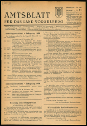 Amtsblatt für das Land Vorarlberg