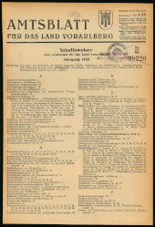 Amtsblatt für das Land Vorarlberg 1950bl01 Seite: 1