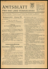 Amtsblatt für das Land Vorarlberg