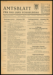 Amtsblatt für das Land Vorarlberg