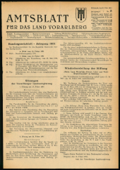 Amtsblatt für das Land Vorarlberg