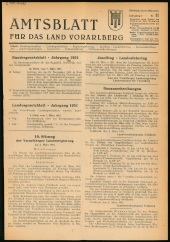 Amtsblatt für das Land Vorarlberg 19510314 Seite: 1