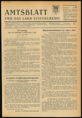 Amtsblatt für das Land Vorarlberg 19510425 Seite: 1