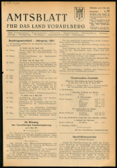 Amtsblatt für das Land Vorarlberg 19510509 Seite: 1