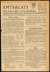 Amtsblatt für das Land Vorarlberg