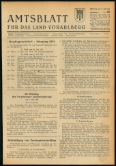 Amtsblatt für das Land Vorarlberg