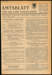 Amtsblatt für das Land Vorarlberg