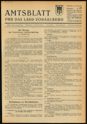 Amtsblatt für das Land Vorarlberg