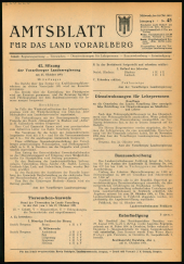 Amtsblatt für das Land Vorarlberg