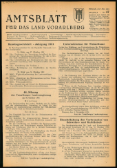 Amtsblatt für das Land Vorarlberg 19511107 Seite: 1