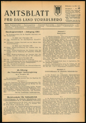 Amtsblatt für das Land Vorarlberg