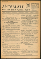 Amtsblatt für das Land Vorarlberg 19511122 Seite: 1