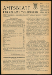 Amtsblatt für das Land Vorarlberg