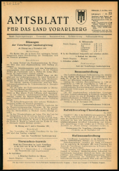 Amtsblatt für das Land Vorarlberg