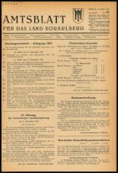 Amtsblatt für das Land Vorarlberg 19511219 Seite: 1