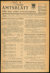 Amtsblatt für das Land Vorarlberg 19520109 Seite: 1