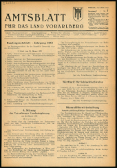 Amtsblatt für das Land Vorarlberg 19520206 Seite: 1