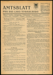 Amtsblatt für das Land Vorarlberg 19520220 Seite: 1