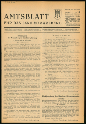 Amtsblatt für das Land Vorarlberg