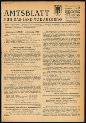 Amtsblatt für das Land Vorarlberg 19520402 Seite: 1