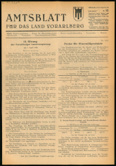 Amtsblatt für das Land Vorarlberg