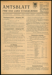 Amtsblatt für das Land Vorarlberg 19520430 Seite: 1