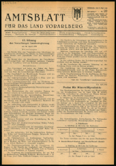 Amtsblatt für das Land Vorarlberg 19520507 Seite: 1