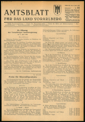 Amtsblatt für das Land Vorarlberg