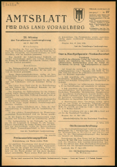 Amtsblatt für das Land Vorarlberg